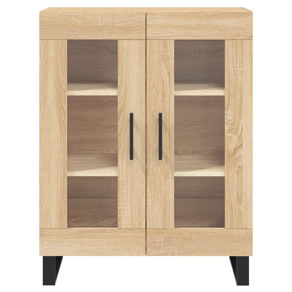 Hoge kast 69,5x34x180 cm bewerkt hout sonoma eikenkleurig is nu te koop bij PeponiXL, paradijselijk wonen!