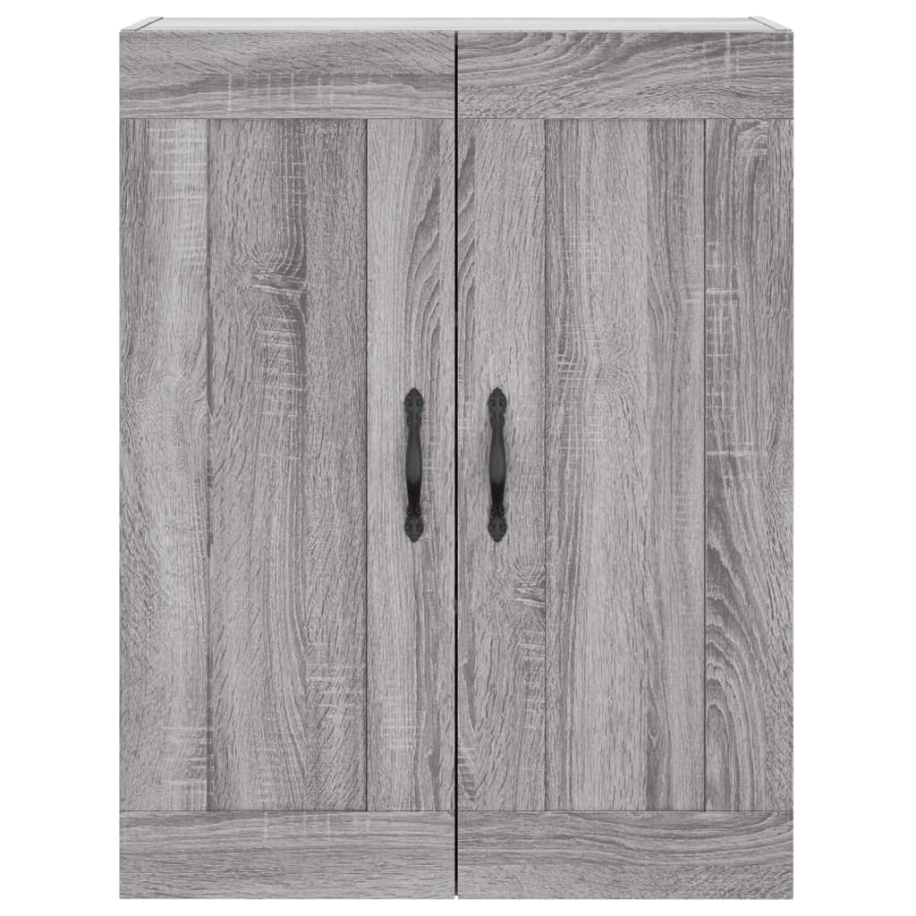 Hoge kast 69,5x34x180 cm bewerkt hout grijs sonoma eikenkleurig is nu te koop bij PeponiXL, paradijselijk wonen!