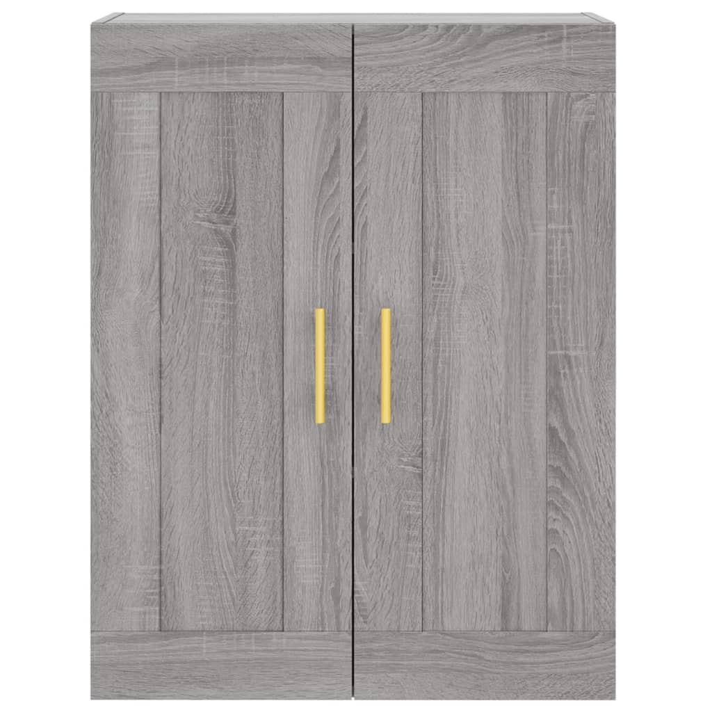 Hoge kast 69,5x34x180 cm bewerkt hout grijs sonoma eikenkleurig is nu te koop bij PeponiXL, paradijselijk wonen!