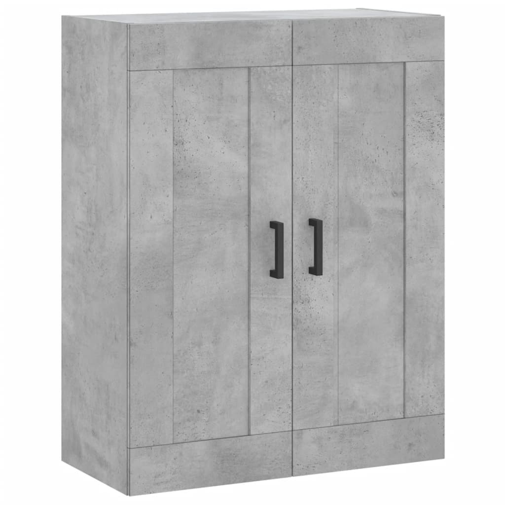Hoge kast 69,5x34x180 cm bewerkt hout betongrijs is nu te koop bij PeponiXL, paradijselijk wonen!