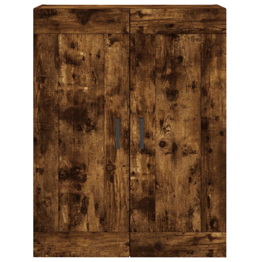 Hoge kast 69,5x34x180 cm bewerkt hout gerookt eikenkleurig is nu te koop bij PeponiXL, paradijselijk wonen!