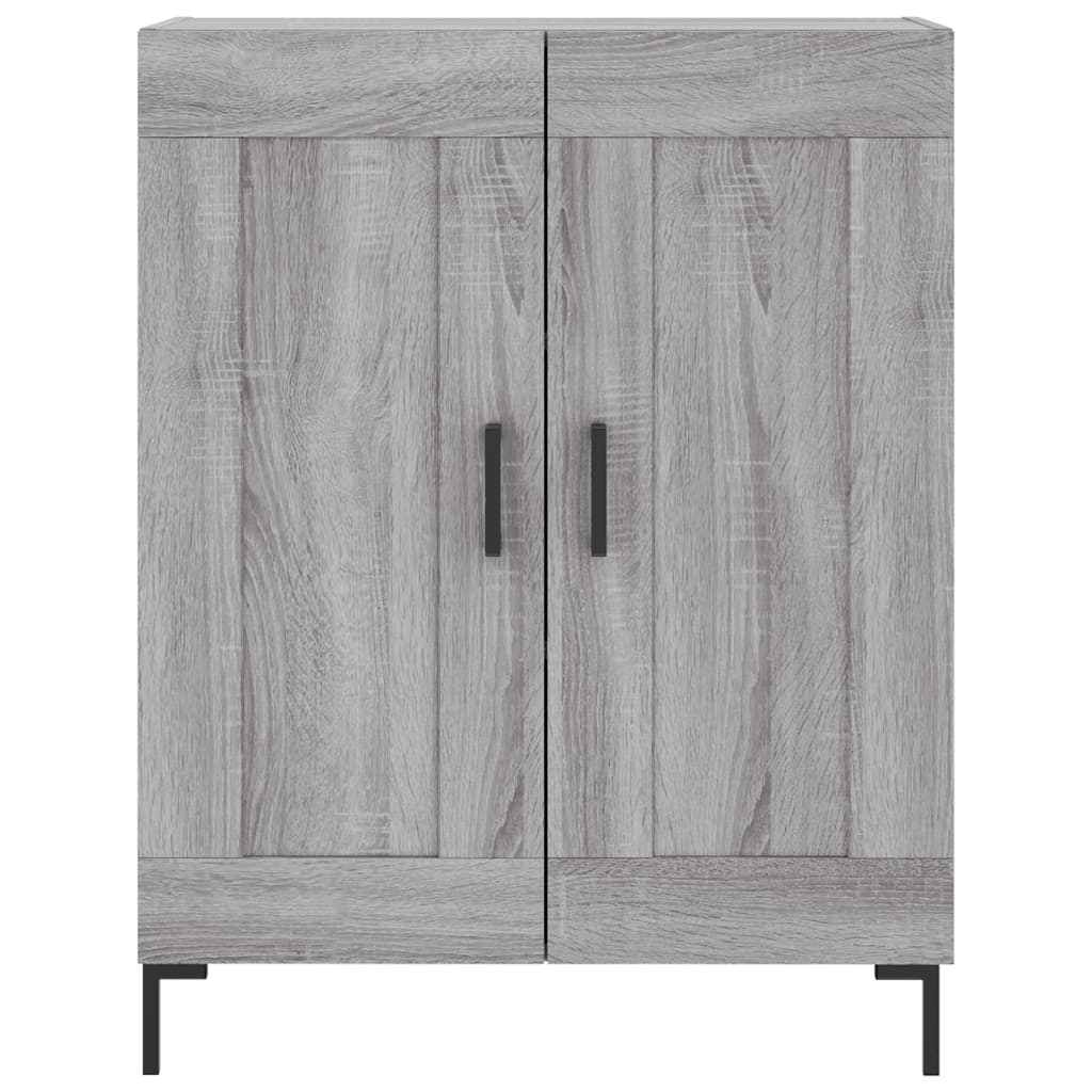 Hoge kast 69,5x34x180 cm bewerkt hout grijs sonoma eikenkleurig is nu te koop bij PeponiXL, paradijselijk wonen!