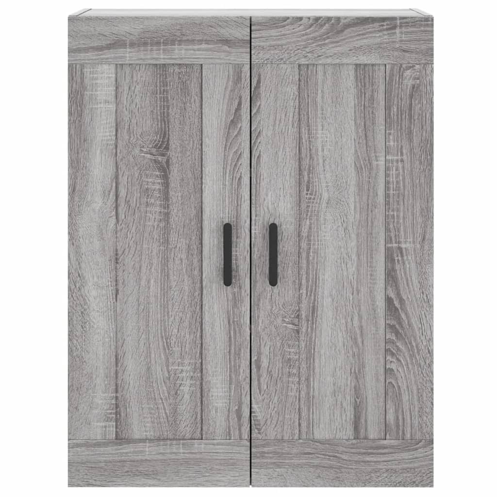 Hoge kast 69,5x34x180 cm bewerkt hout grijs sonoma eikenkleurig is nu te koop bij PeponiXL, paradijselijk wonen!