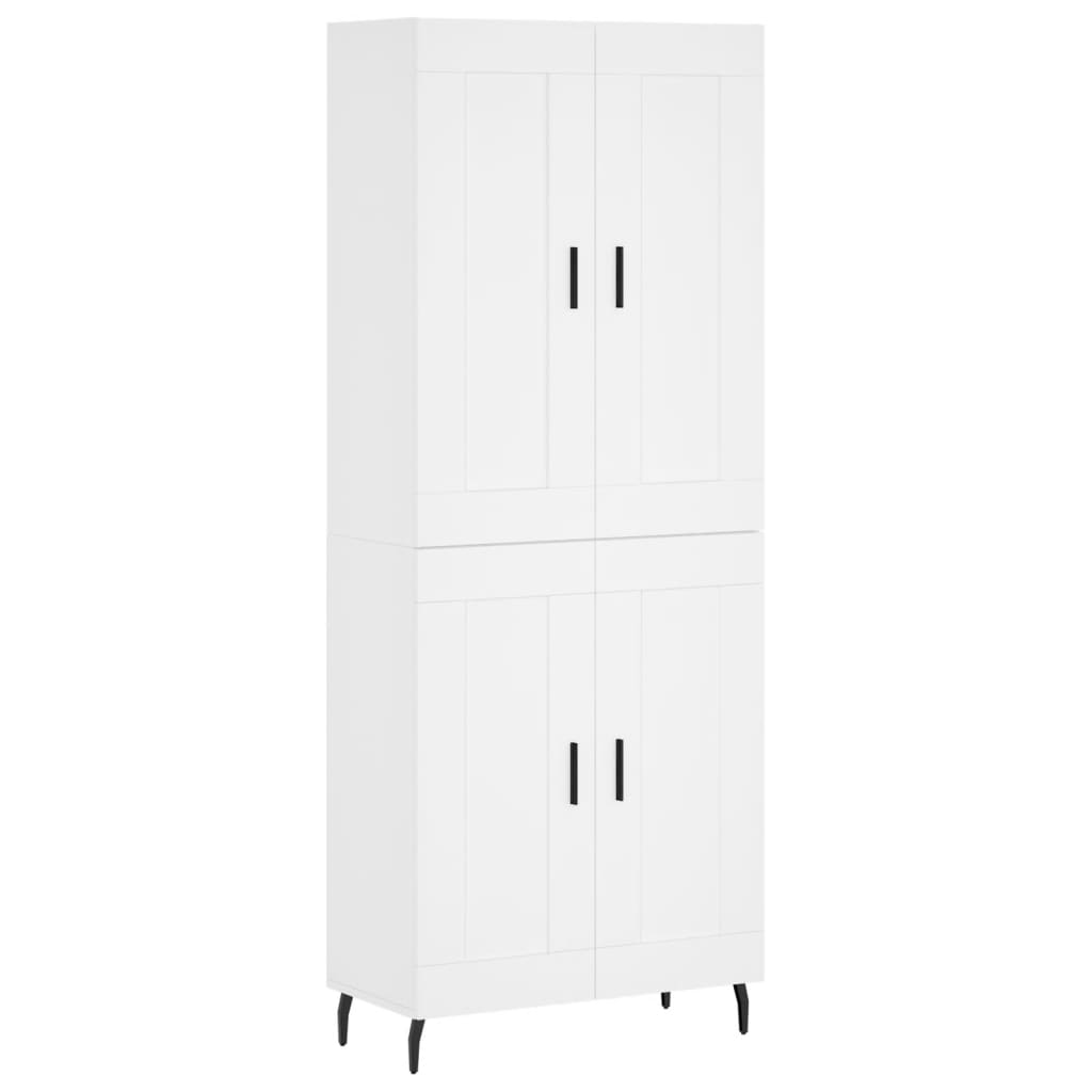 Hoge kast 69,5x34x180 cm bewerkt hout wit is nu te koop bij PeponiXL, paradijselijk wonen!