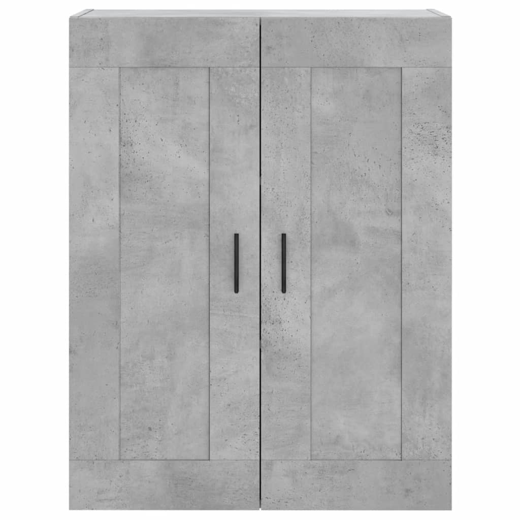 Hoge kast 69,5x34x180 cm bewerkt hout betongrijs is nu te koop bij PeponiXL, paradijselijk wonen!
