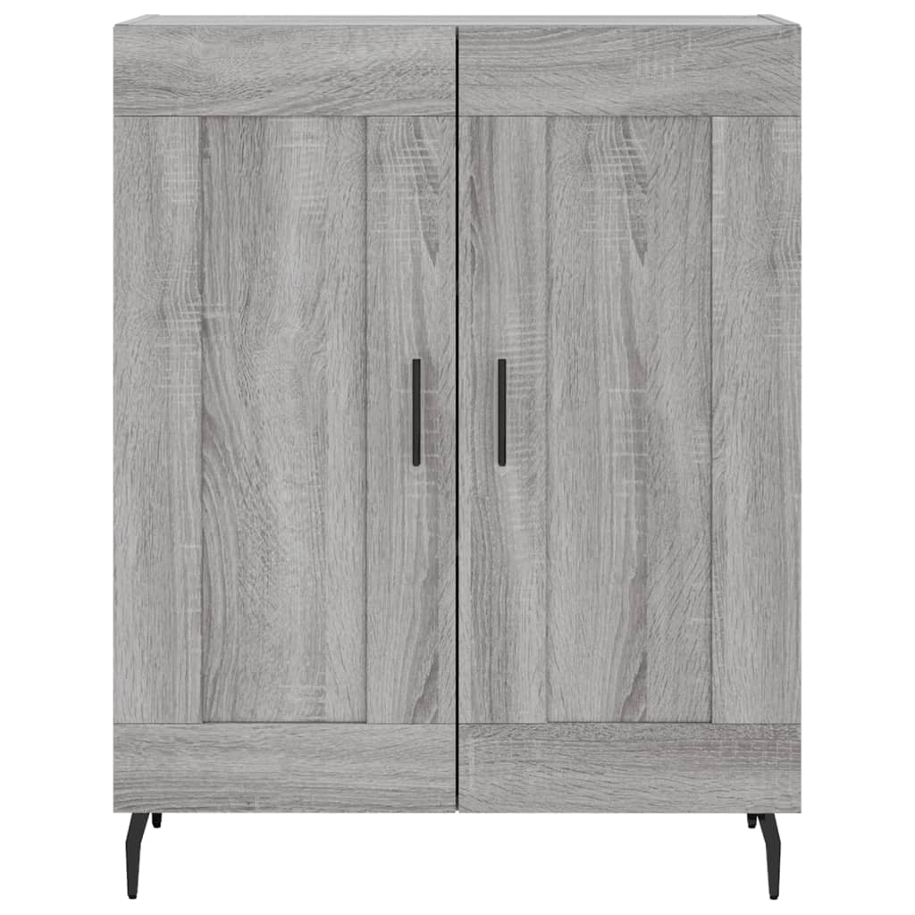 Hoge kast 69,5x34x180 cm bewerkt hout grijs sonoma eikenkleurig is nu te koop bij PeponiXL, paradijselijk wonen!