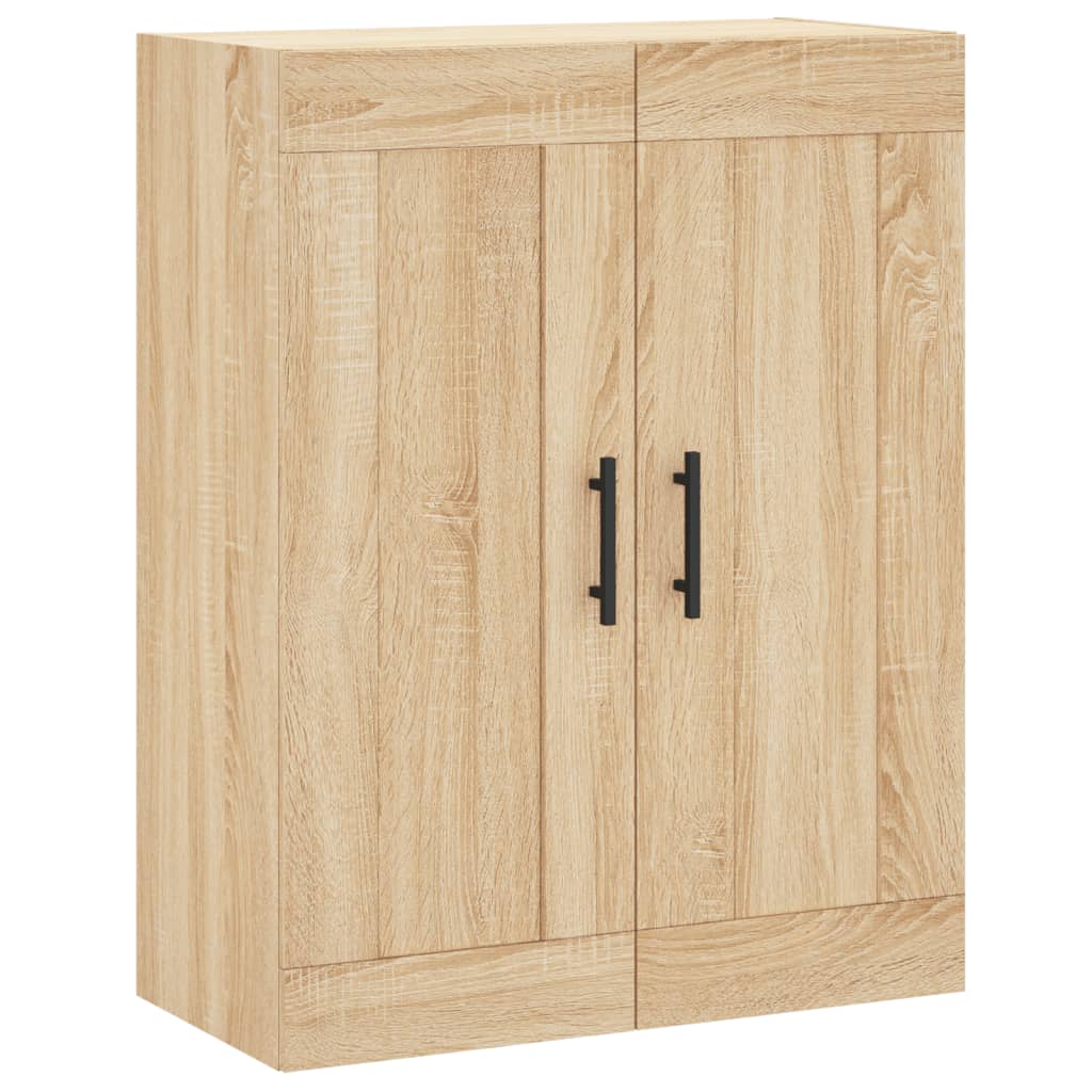Hoge kast 69,5x34x180 cm bewerkt hout sonoma eikenkleurig is nu te koop bij PeponiXL, paradijselijk wonen!