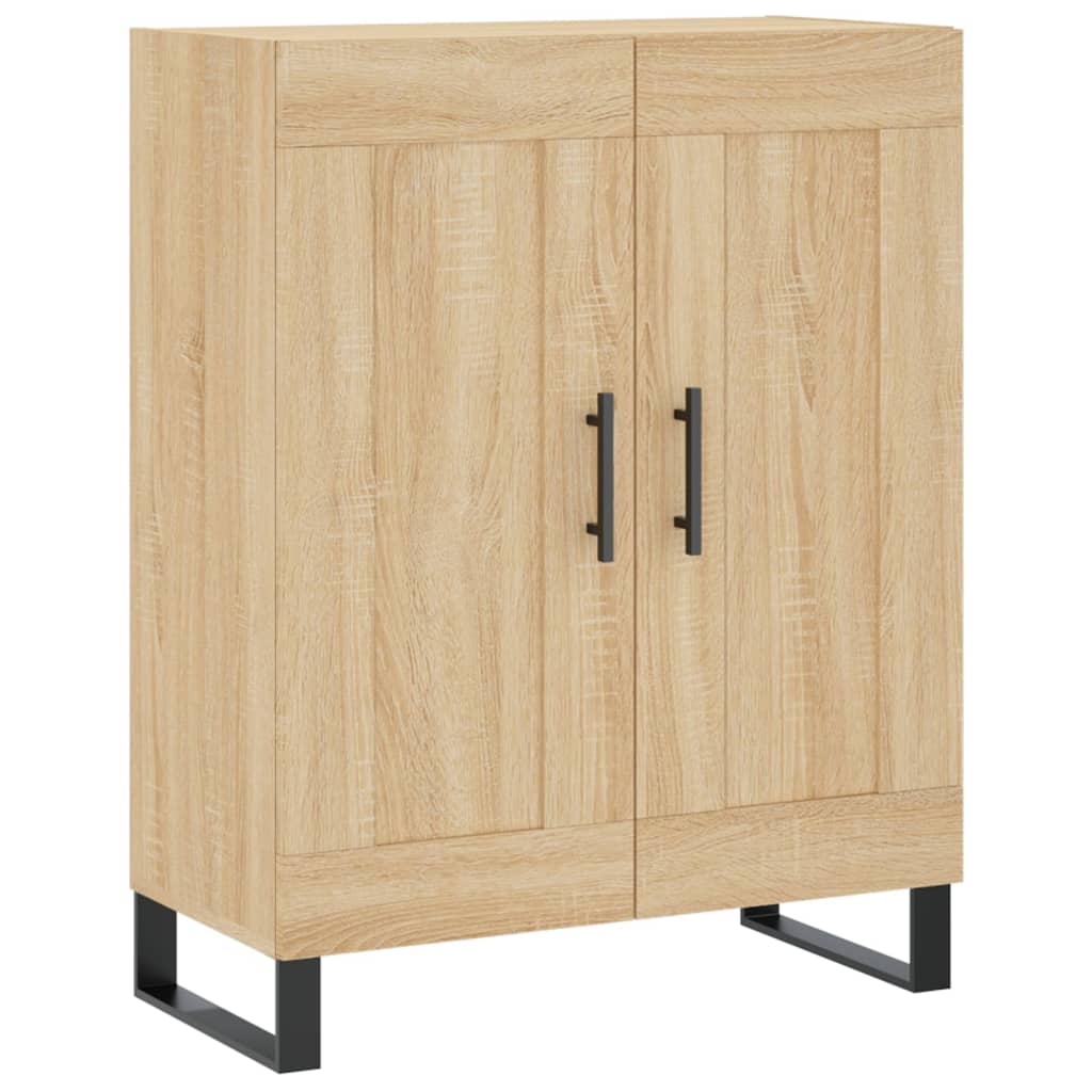 Hoge kast 69,5x34x180 cm bewerkt hout sonoma eikenkleurig is nu te koop bij PeponiXL, paradijselijk wonen!