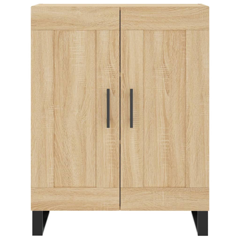 Hoge kast 69,5x34x180 cm bewerkt hout sonoma eikenkleurig is nu te koop bij PeponiXL, paradijselijk wonen!