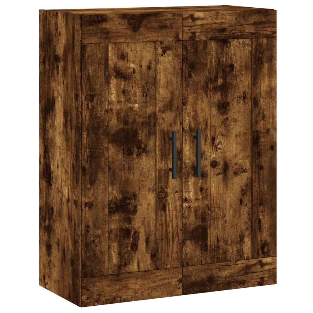 Hoge kast 69,5x34x180 cm bewerkt hout gerookt eikenkleurig is nu te koop bij PeponiXL, paradijselijk wonen!