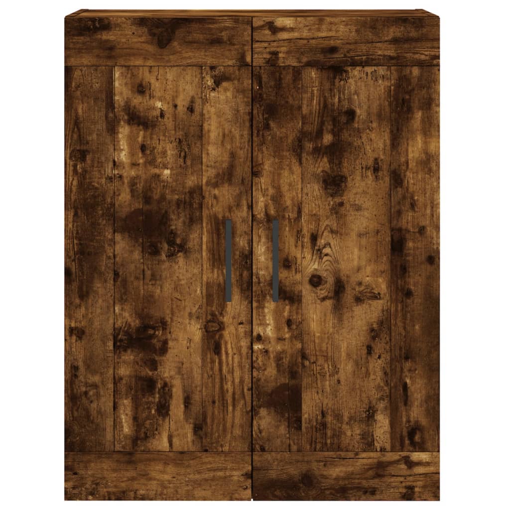 Hoge kast 69,5x34x180 cm bewerkt hout gerookt eikenkleurig is nu te koop bij PeponiXL, paradijselijk wonen!