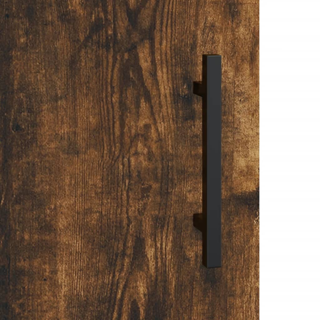 Hoge kast 69,5x34x180 cm bewerkt hout gerookt eikenkleurig is nu te koop bij PeponiXL, paradijselijk wonen!