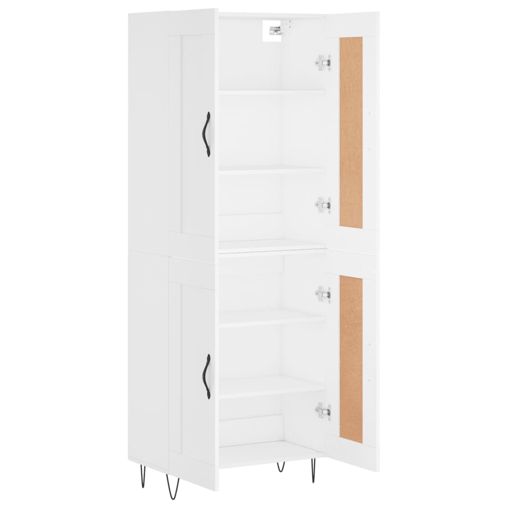 Hoge kast 69,5x34x180 cm bewerkt hout wit is nu te koop bij PeponiXL, paradijselijk wonen!