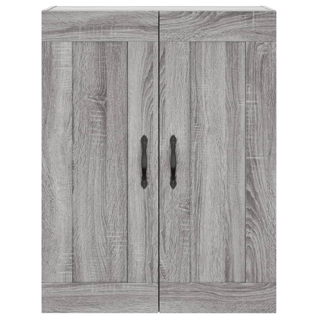 Hoge kast 69,5x34x180 cm bewerkt hout grijs sonoma eikenkleurig is nu te koop bij PeponiXL, paradijselijk wonen!