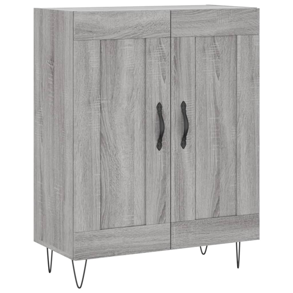 Hoge kast 69,5x34x180 cm bewerkt hout grijs sonoma eikenkleurig is nu te koop bij PeponiXL, paradijselijk wonen!