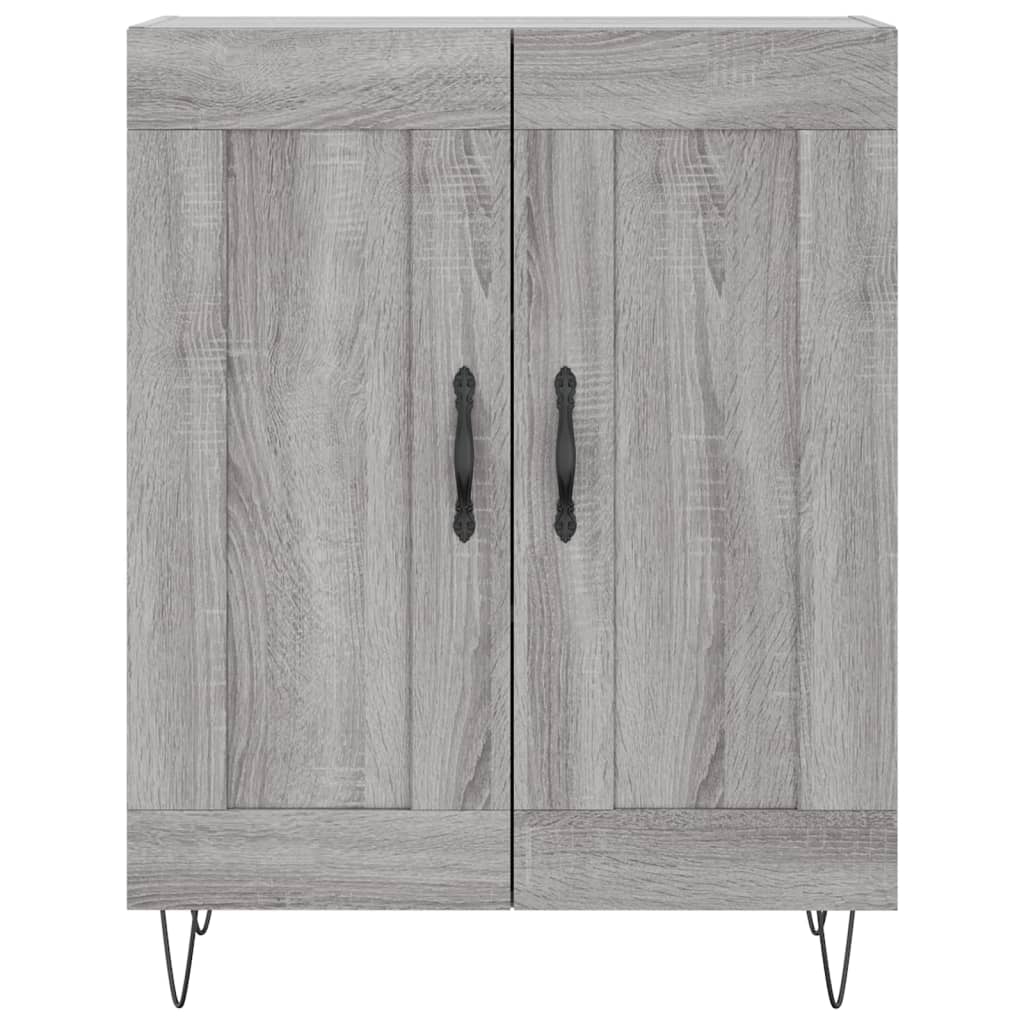 Hoge kast 69,5x34x180 cm bewerkt hout grijs sonoma eikenkleurig is nu te koop bij PeponiXL, paradijselijk wonen!