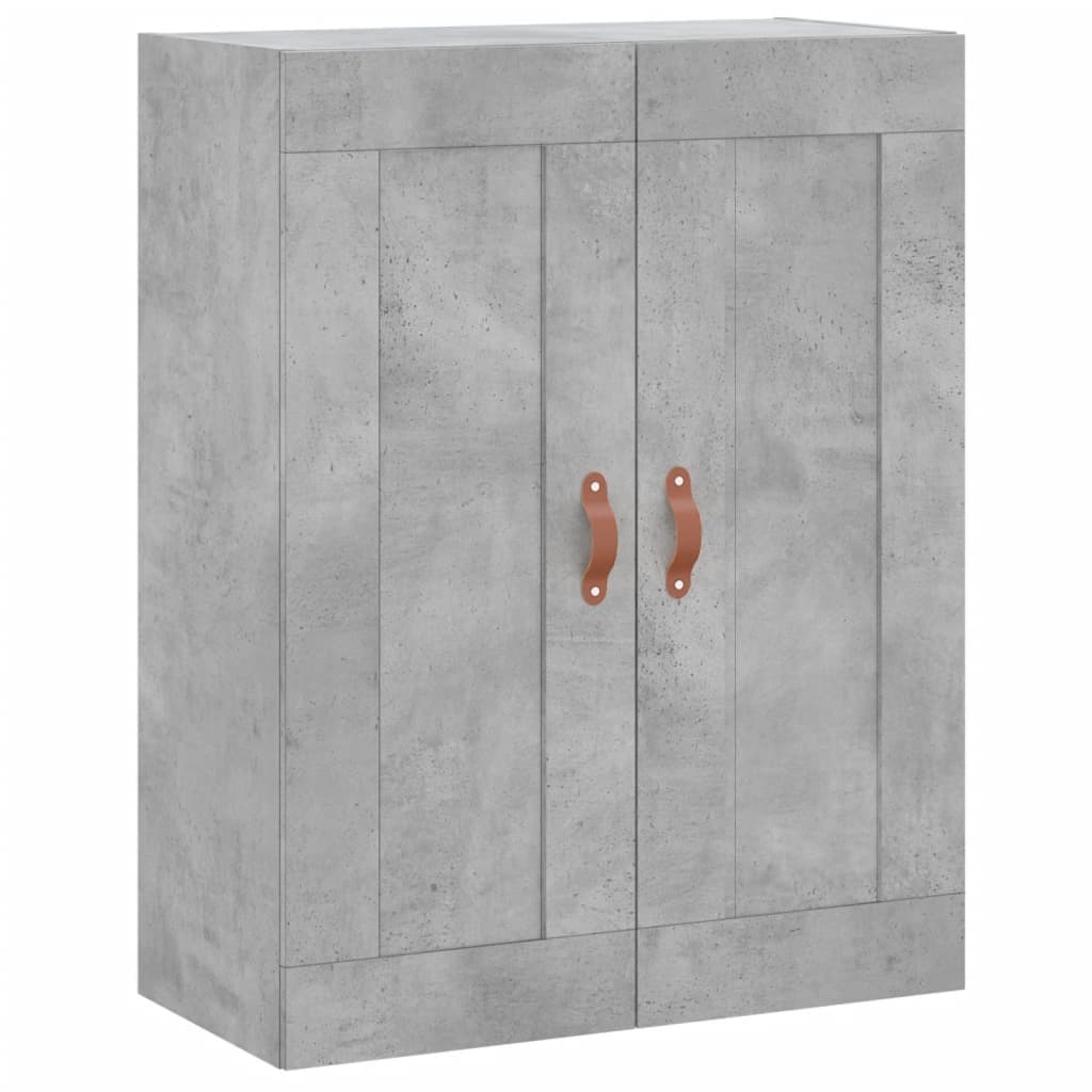Hoge kast 69,5x34x180 cm bewerkt hout betongrijs is nu te koop bij PeponiXL, paradijselijk wonen!