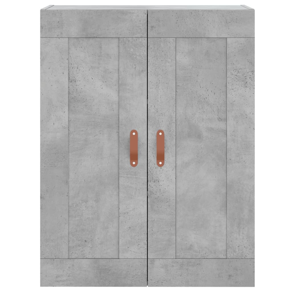 Hoge kast 69,5x34x180 cm bewerkt hout betongrijs is nu te koop bij PeponiXL, paradijselijk wonen!