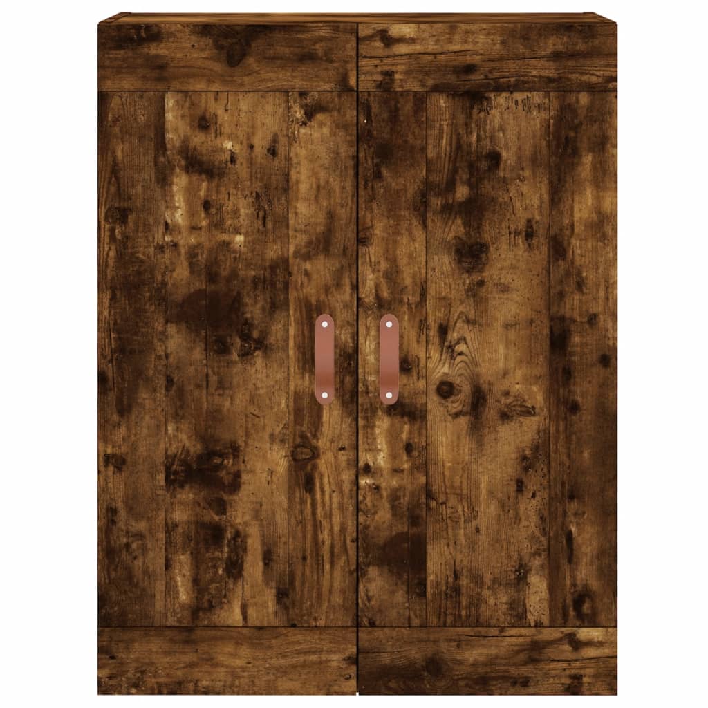 Hoge kast 69,5x34x180 cm bewerkt hout gerookt eikenkleurig is nu te koop bij PeponiXL, paradijselijk wonen!