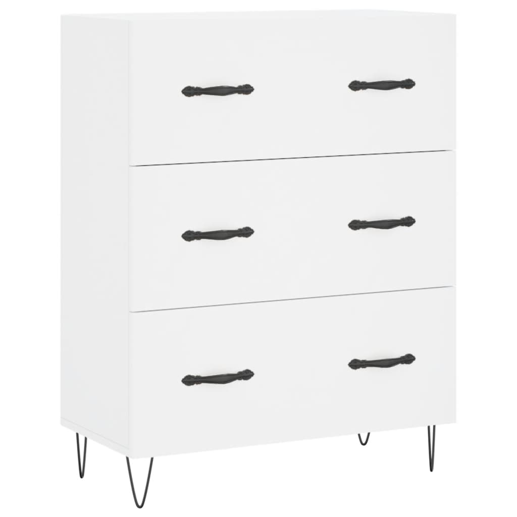 Hoge kast 69,5x34x180 cm bewerkt hout wit is nu te koop bij PeponiXL, paradijselijk wonen!