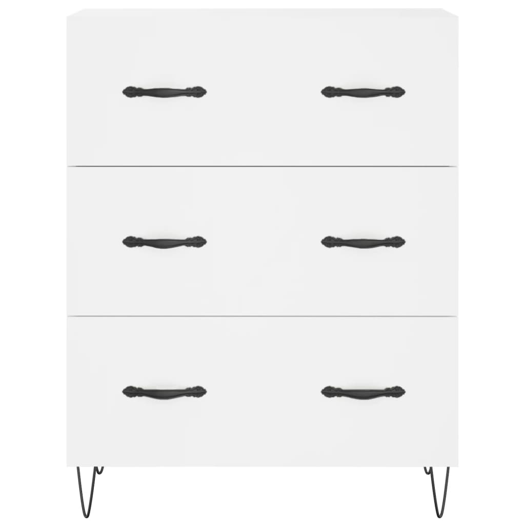 Hoge kast 69,5x34x180 cm bewerkt hout wit is nu te koop bij PeponiXL, paradijselijk wonen!