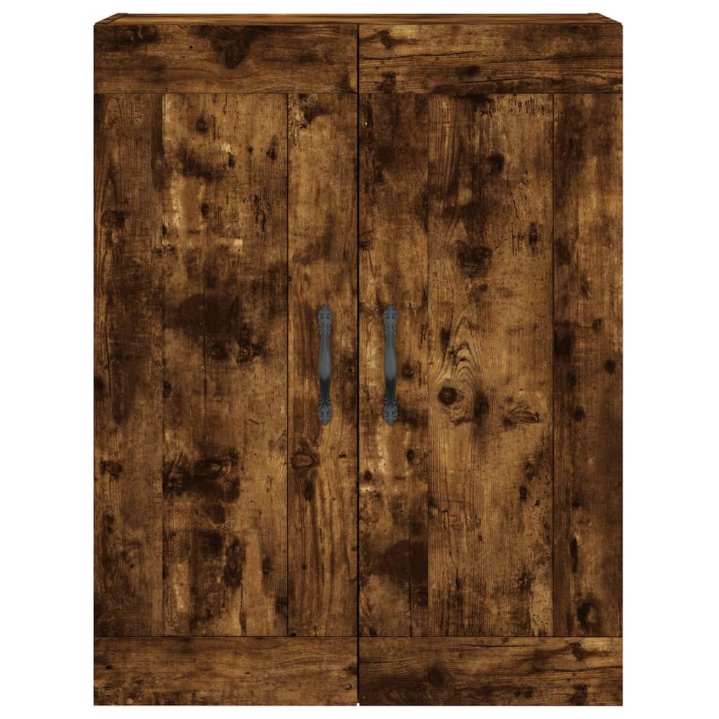 Hoge kast 69,5x34x180 cm bewerkt hout gerookt eikenkleurig is nu te koop bij PeponiXL, paradijselijk wonen!