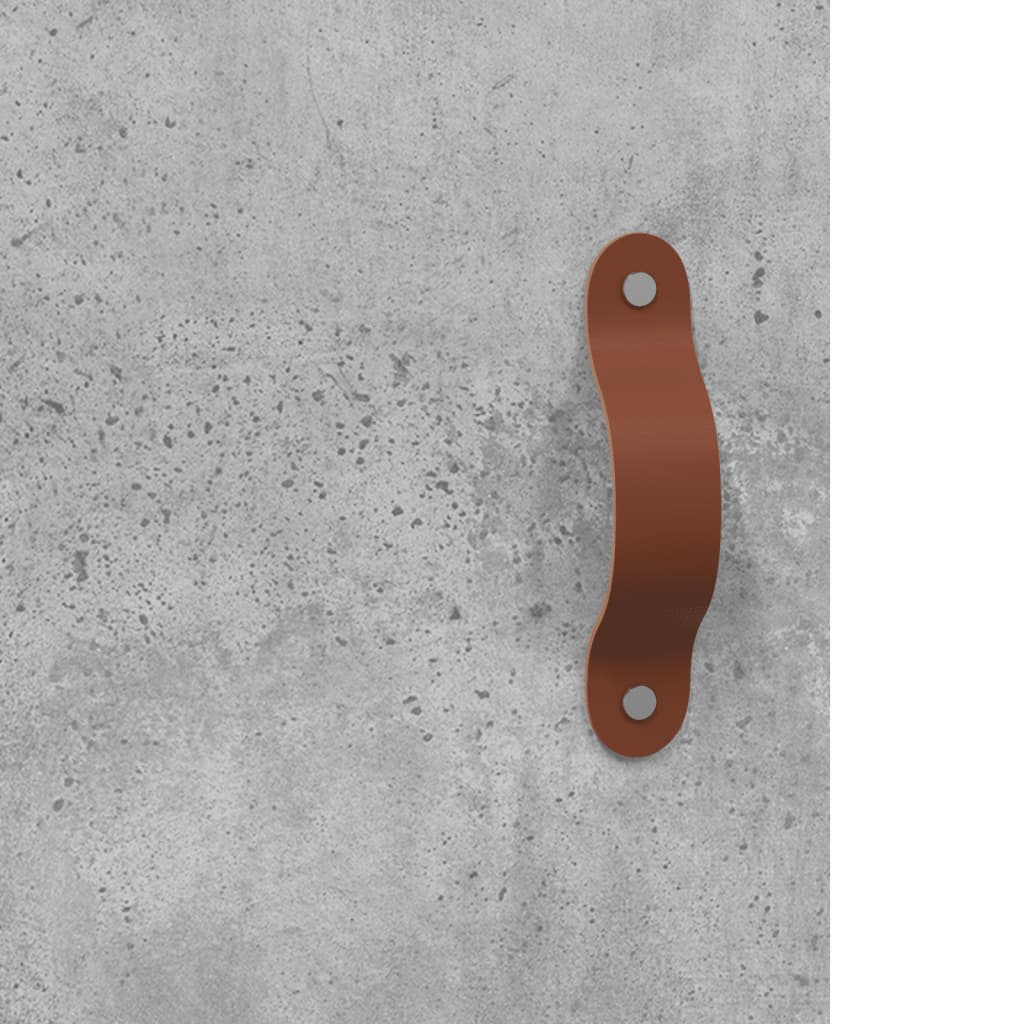 Hoge kast 69,5x34x180 cm bewerkt hout betongrijs is nu te koop bij PeponiXL, paradijselijk wonen!