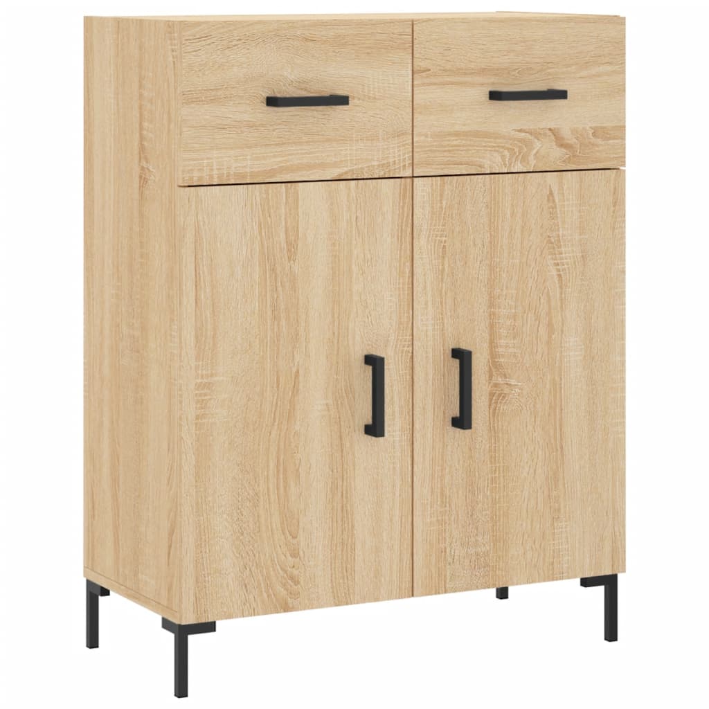 Hoge kast 69,5x34x180 cm bewerkt hout sonoma eikenkleurig is nu te koop bij PeponiXL, paradijselijk wonen!