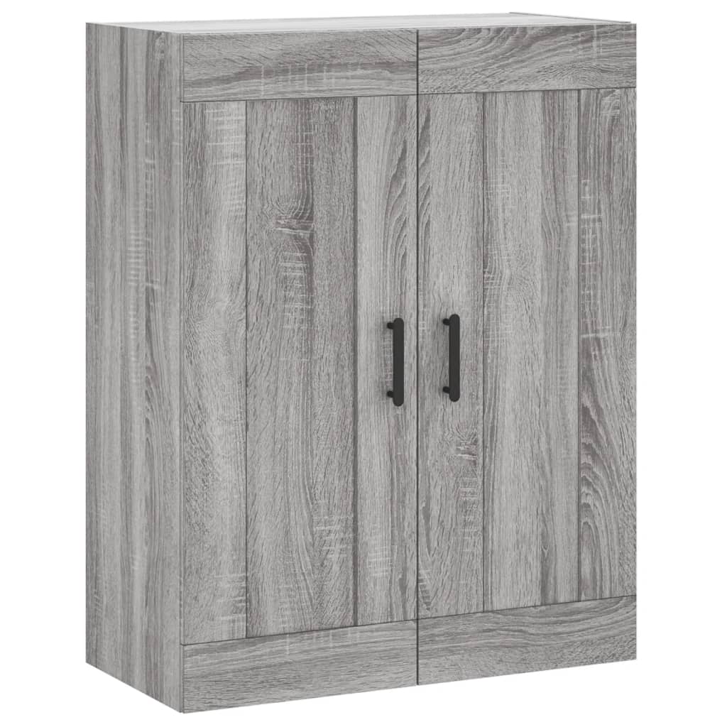 Hoge kast 69,5x34x180 cm bewerkt hout grijs sonoma eikenkleurig is nu te koop bij PeponiXL, paradijselijk wonen!