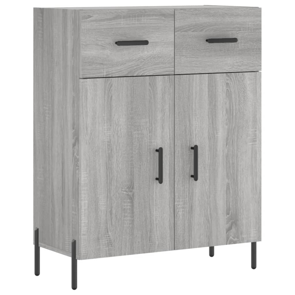 Hoge kast 69,5x34x180 cm bewerkt hout grijs sonoma eikenkleurig is nu te koop bij PeponiXL, paradijselijk wonen!