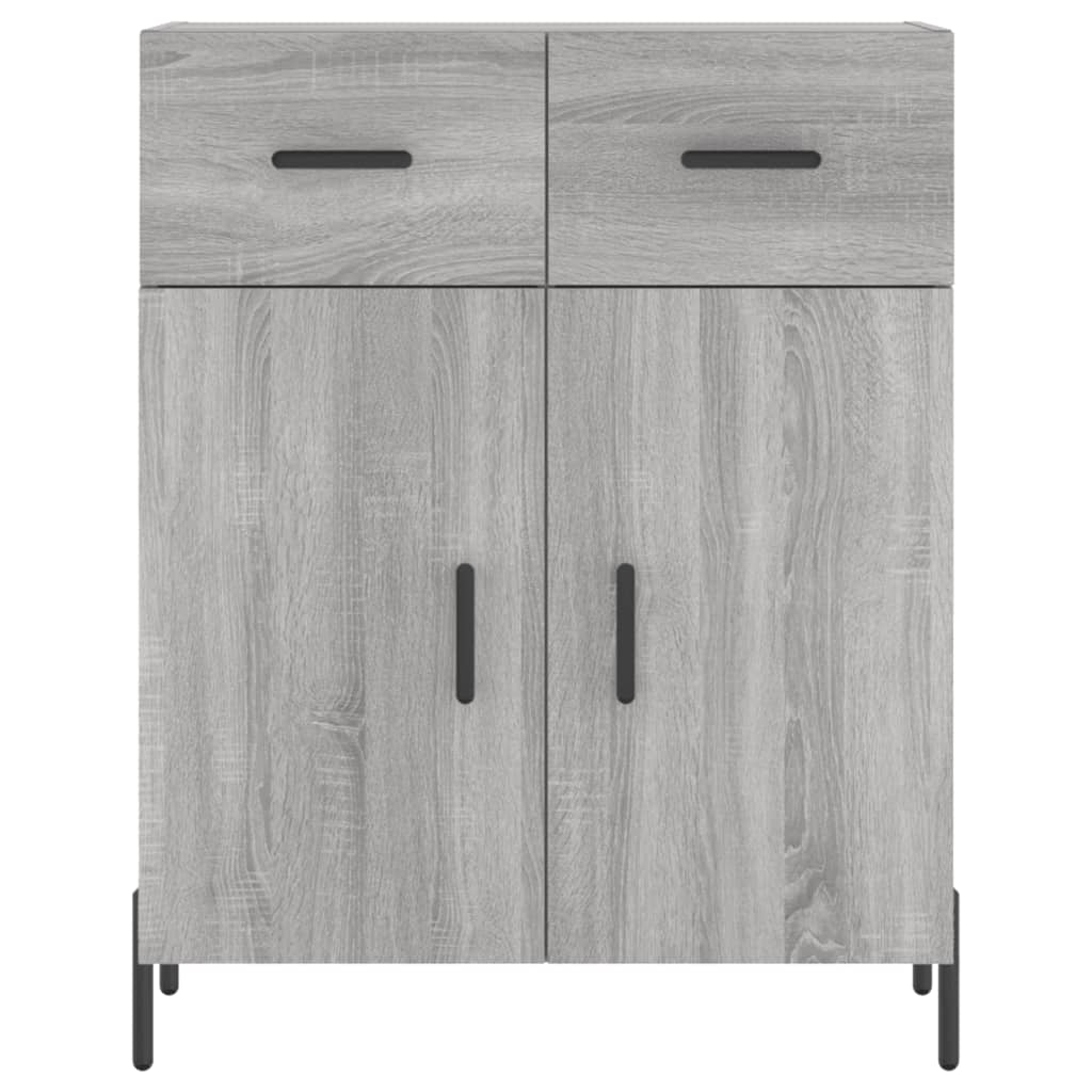 Hoge kast 69,5x34x180 cm bewerkt hout grijs sonoma eikenkleurig is nu te koop bij PeponiXL, paradijselijk wonen!