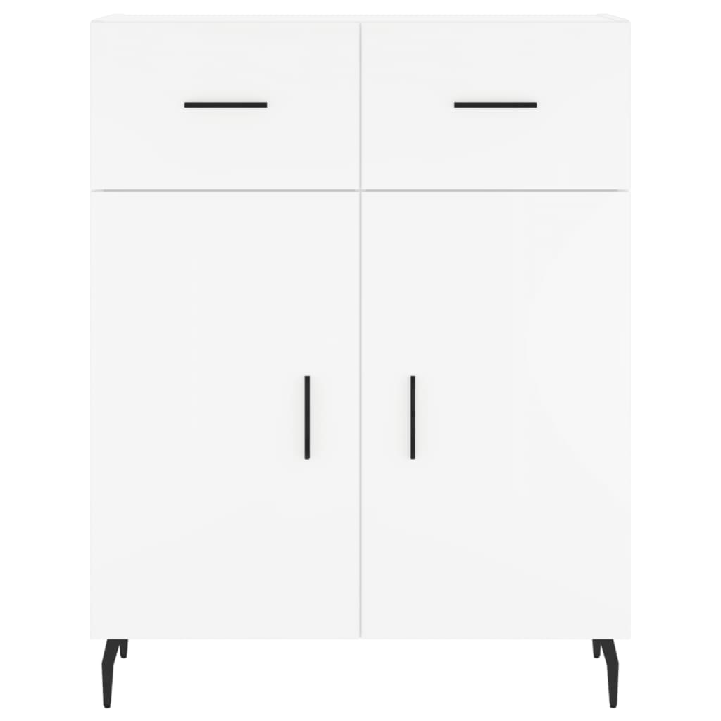 Hoge kast 69,5x34x180 cm bewerkt hout wit is nu te koop bij PeponiXL, paradijselijk wonen!