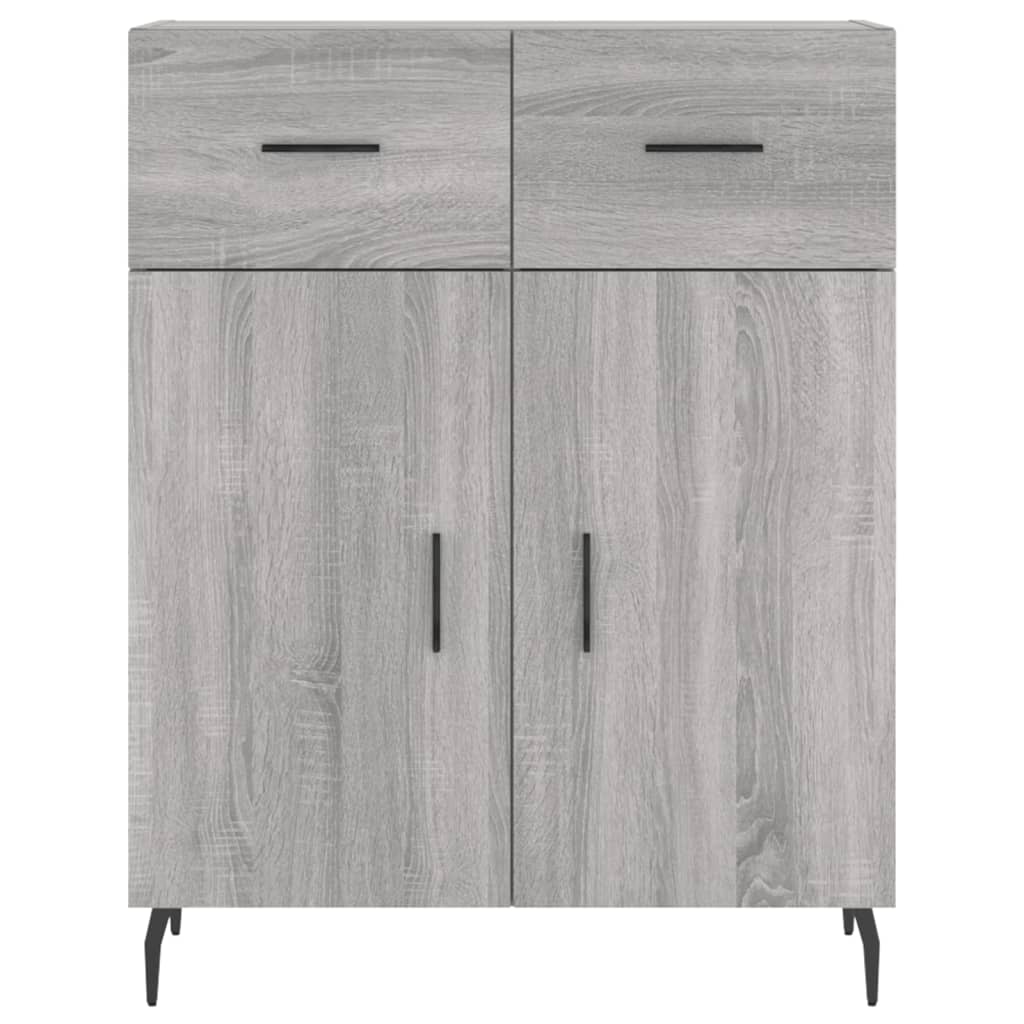Hoge kast 69,5x34x180 cm bewerkt hout grijs sonoma eikenkleurig is nu te koop bij PeponiXL, paradijselijk wonen!