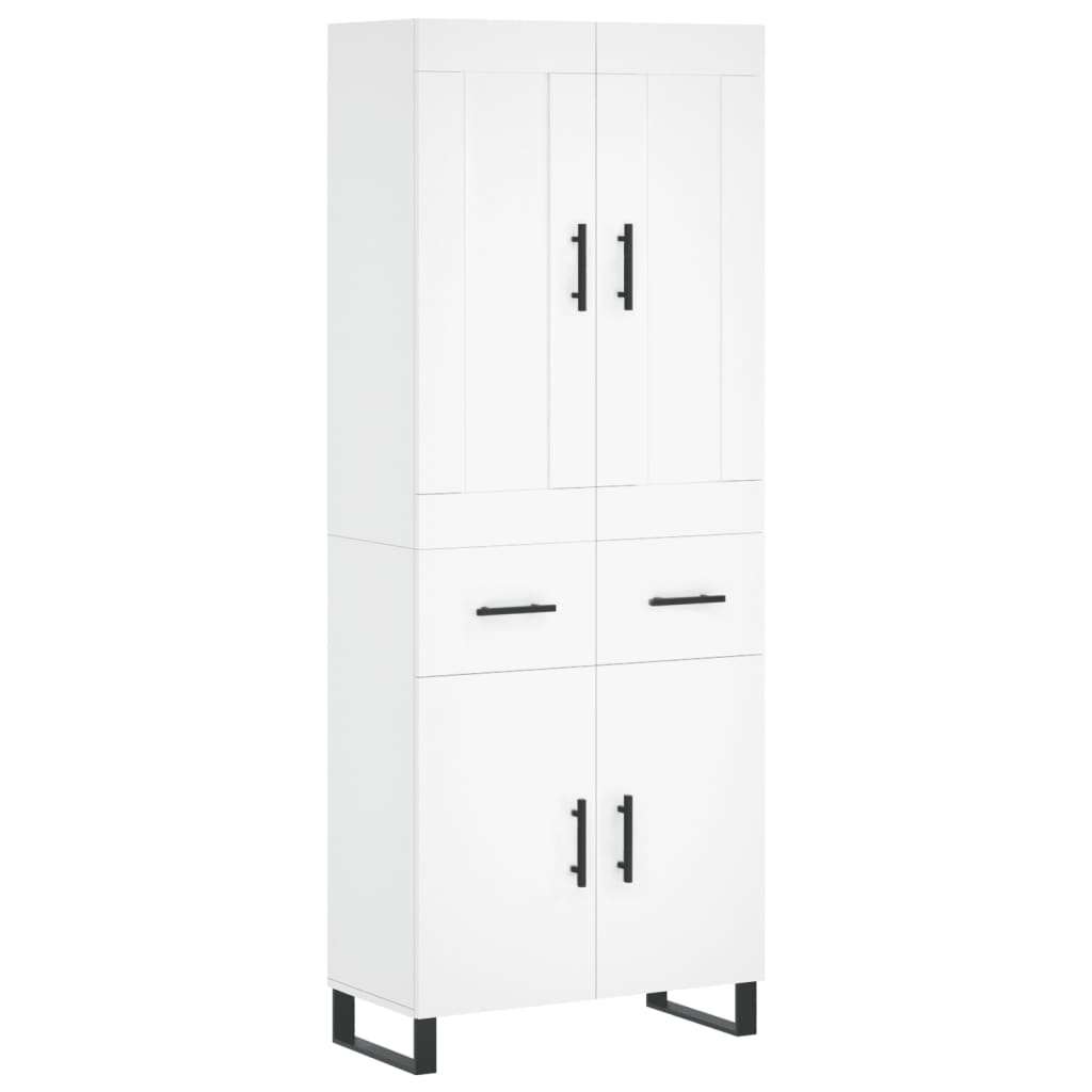 Hoge kast 69,5x34x180 cm bewerkt hout wit is nu te koop bij PeponiXL, paradijselijk wonen!