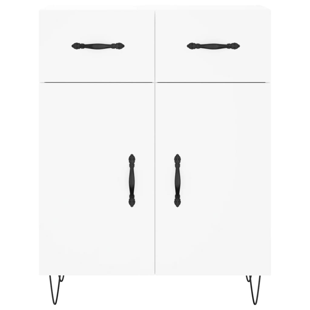 Hoge kast 69,5x34x180 cm bewerkt hout wit is nu te koop bij PeponiXL, paradijselijk wonen!