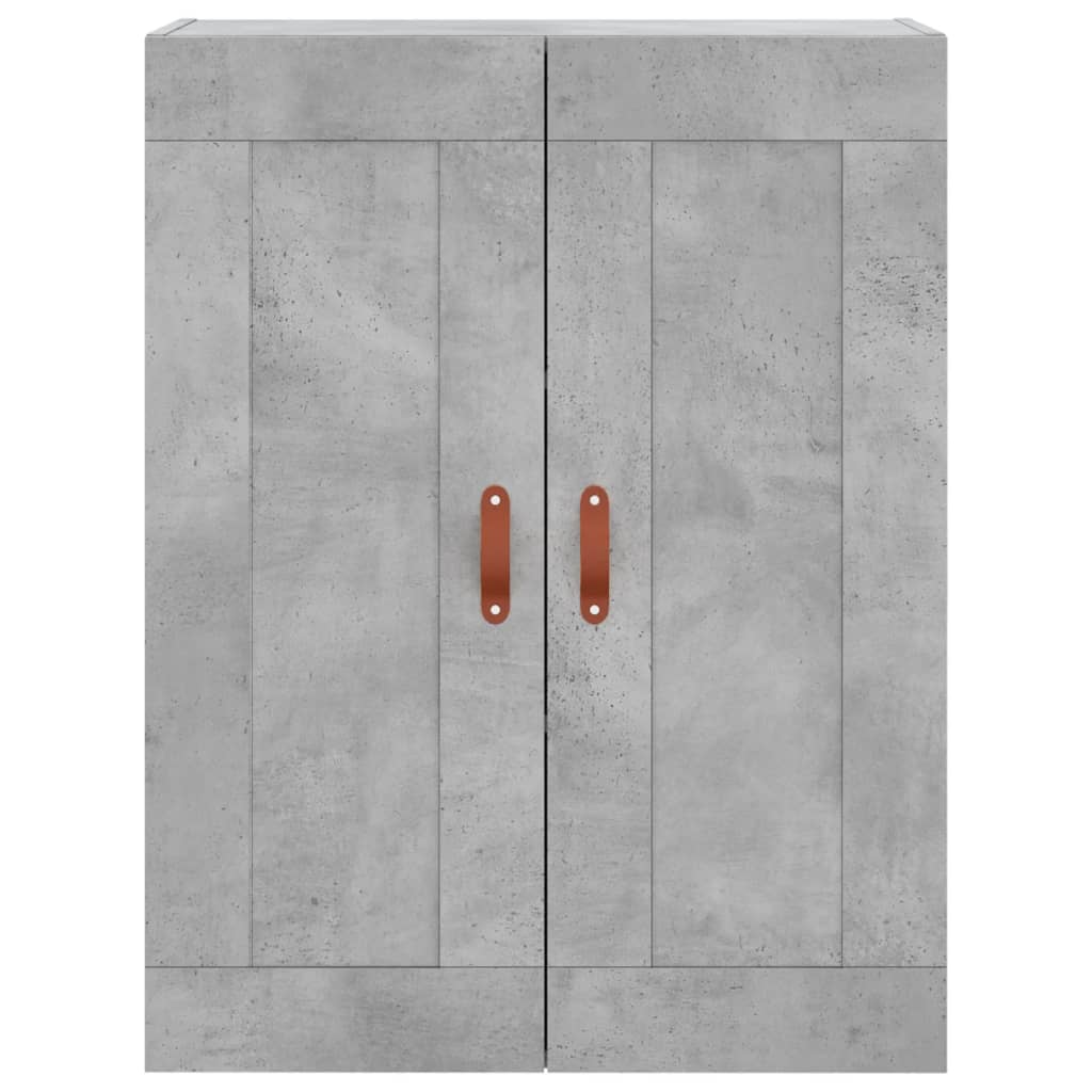 Hoge kast 69,5x34x180 cm bewerkt hout betongrijs is nu te koop bij PeponiXL, paradijselijk wonen!