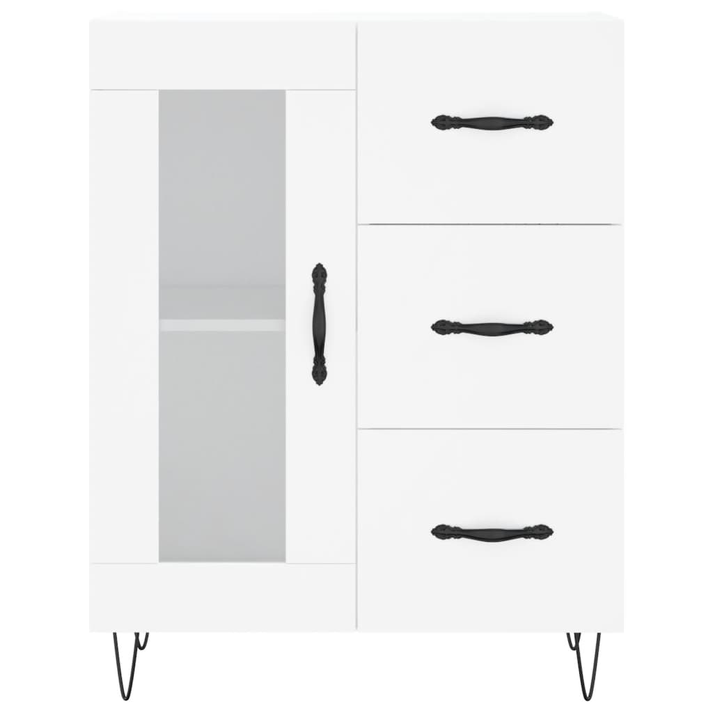 Hoge kast 69,5x34x180 cm bewerkt hout wit is nu te koop bij PeponiXL, paradijselijk wonen!