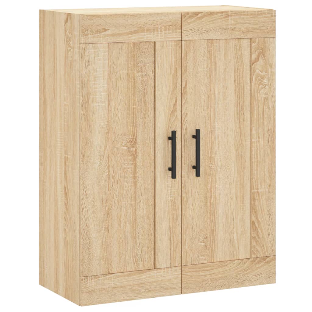 Hoge kast 69,5x34x180 cm bewerkt hout sonoma eikenkleurig is nu te koop bij PeponiXL, paradijselijk wonen!
