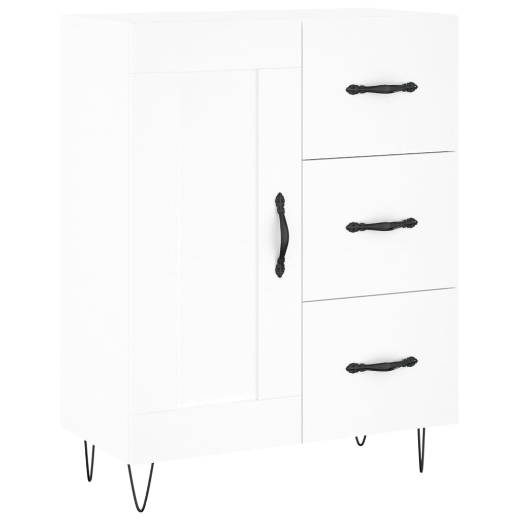 Hoge kast 69,5x34x180 cm bewerkt hout wit is nu te koop bij PeponiXL, paradijselijk wonen!