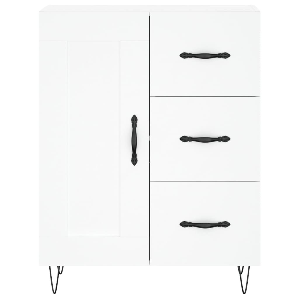 Hoge kast 69,5x34x180 cm bewerkt hout wit is nu te koop bij PeponiXL, paradijselijk wonen!