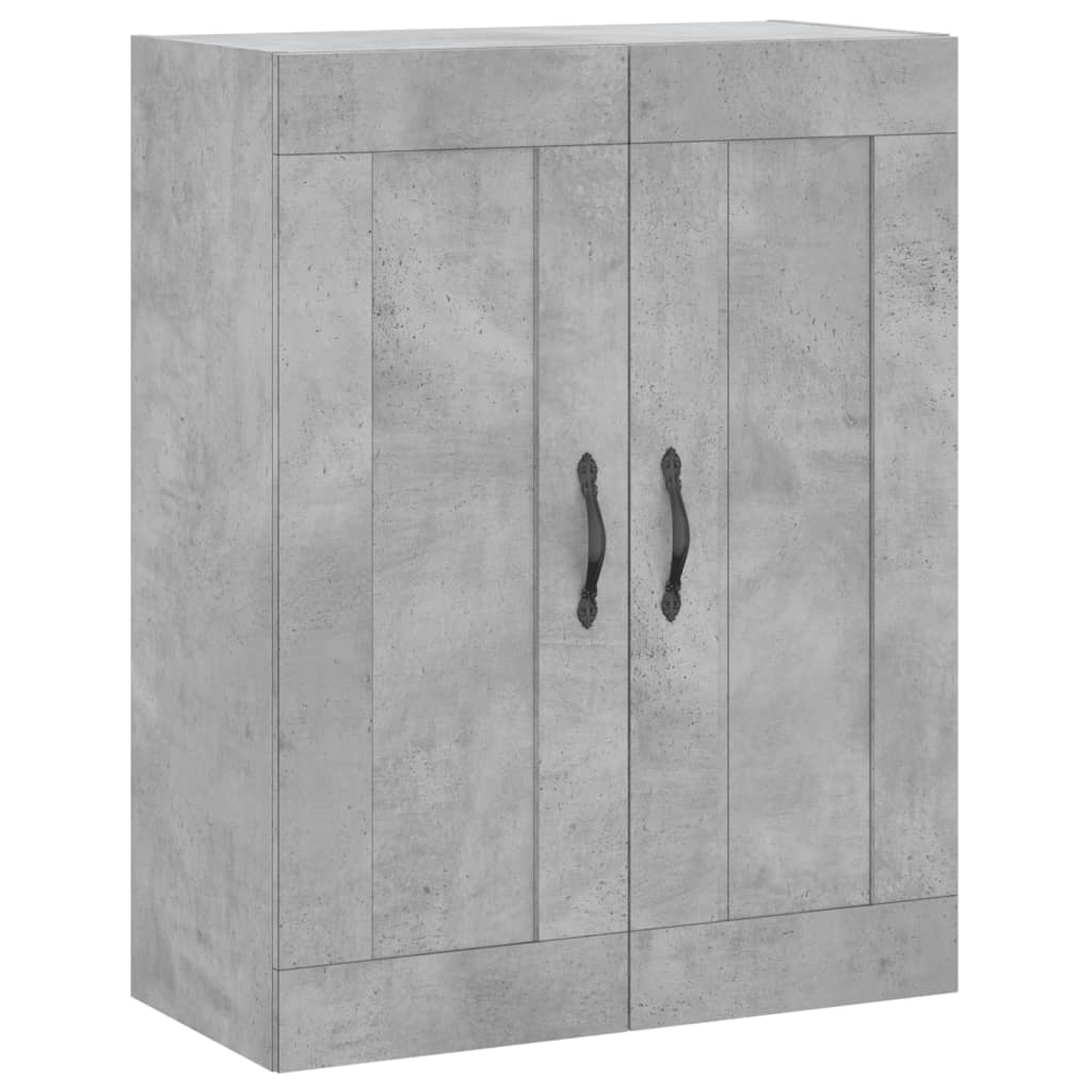 Hoge kast 69,5x34x180 cm bewerkt hout betongrijs is nu te koop bij PeponiXL, paradijselijk wonen!