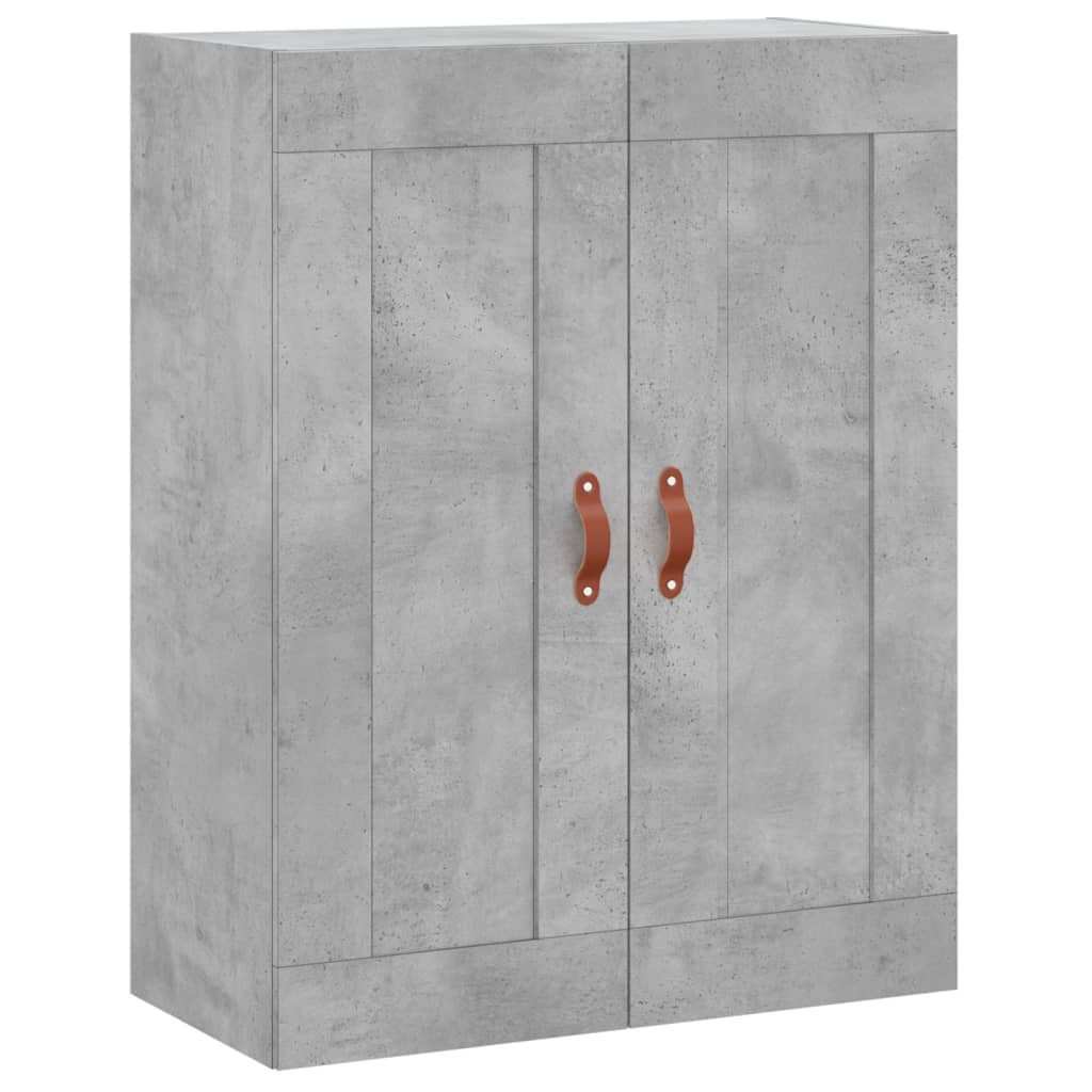 Hoge kast 69,5x34x180 cm bewerkt hout betongrijs is nu te koop bij PeponiXL, paradijselijk wonen!