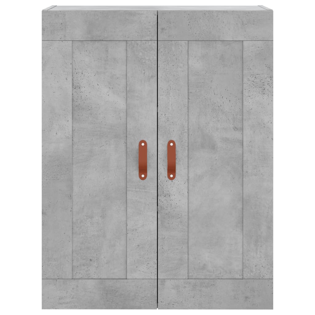 Hoge kast 69,5x34x180 cm bewerkt hout betongrijs is nu te koop bij PeponiXL, paradijselijk wonen!