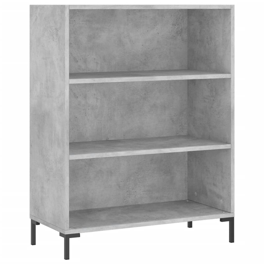 Hoge kast 69,5x34x180 cm bewerkt hout betongrijs is nu te koop bij PeponiXL, paradijselijk wonen!