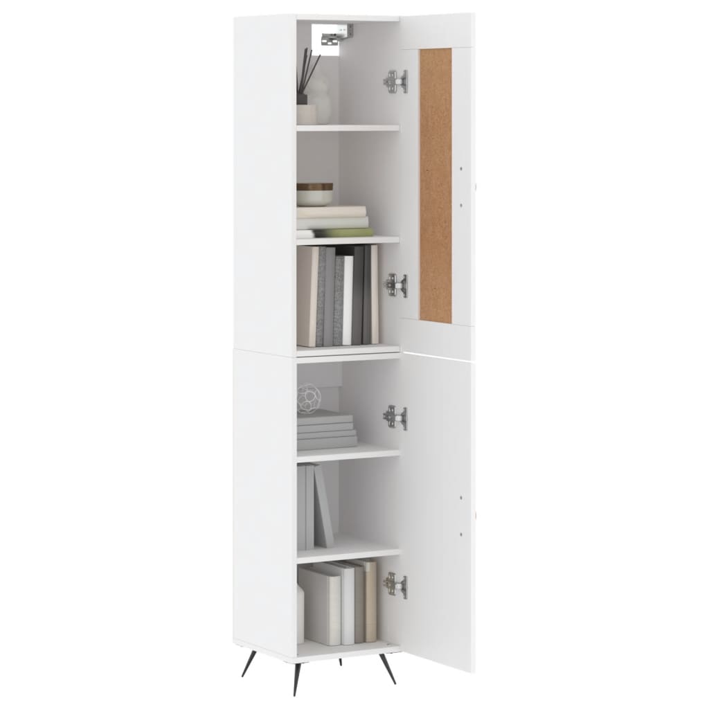 Hoge kast 34,5x34x180 cm bewerkt hout wit is nu te koop bij PeponiXL, paradijselijk wonen!