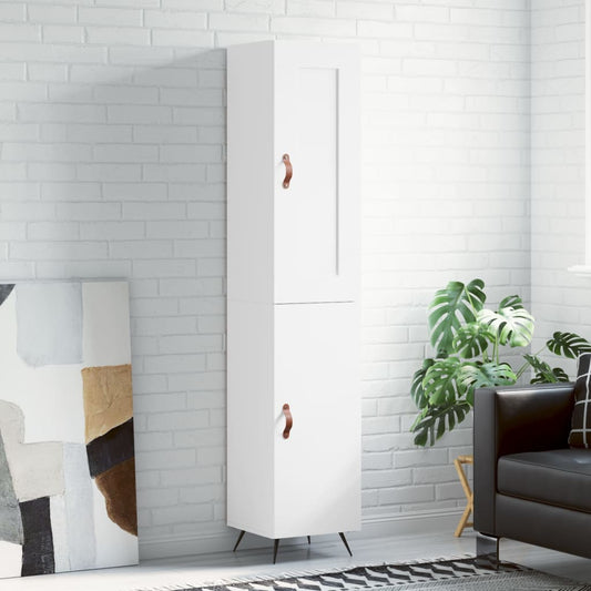 Hoge kast 34,5x34x180 cm bewerkt hout wit is nu te koop bij PeponiXL, paradijselijk wonen!