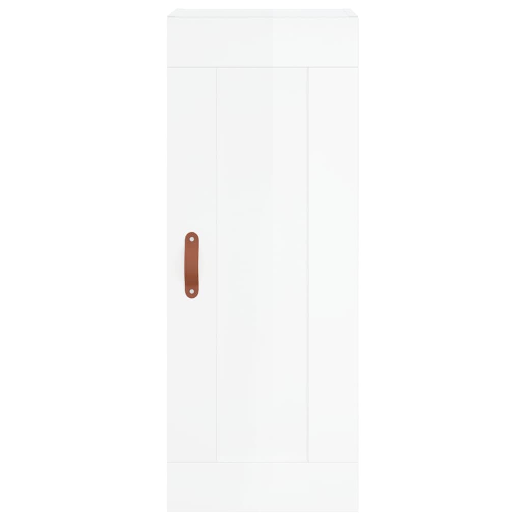 Hoge kast 34,5x34x180 cm bewerkt hout hoogglans wit is nu te koop bij PeponiXL, paradijselijk wonen!