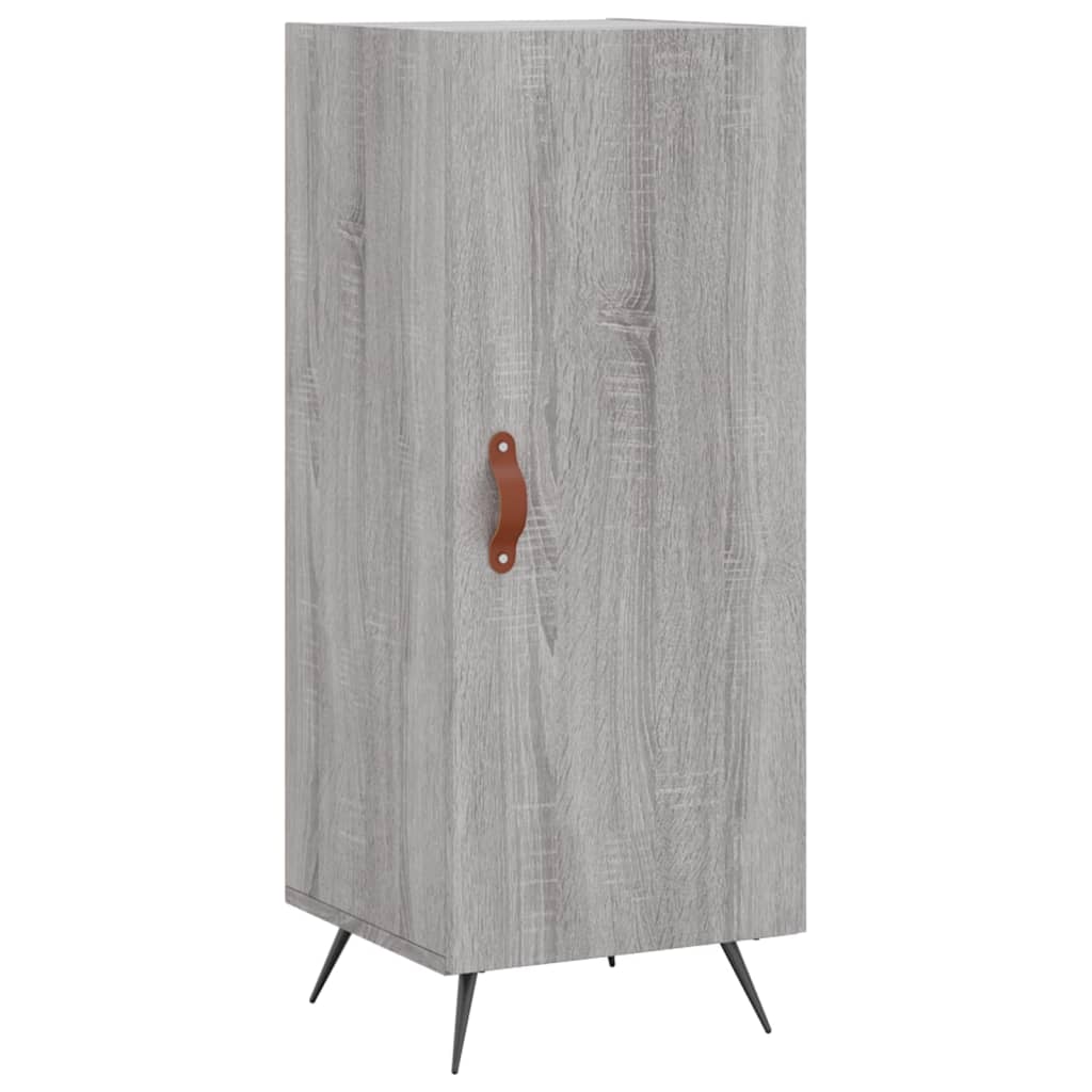 Hoge kast 34,5x34x180 cm bewerkt hout grijs sonoma eikenkleurig is nu te koop bij PeponiXL, paradijselijk wonen!