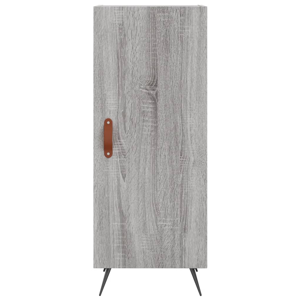 Hoge kast 34,5x34x180 cm bewerkt hout grijs sonoma eikenkleurig is nu te koop bij PeponiXL, paradijselijk wonen!