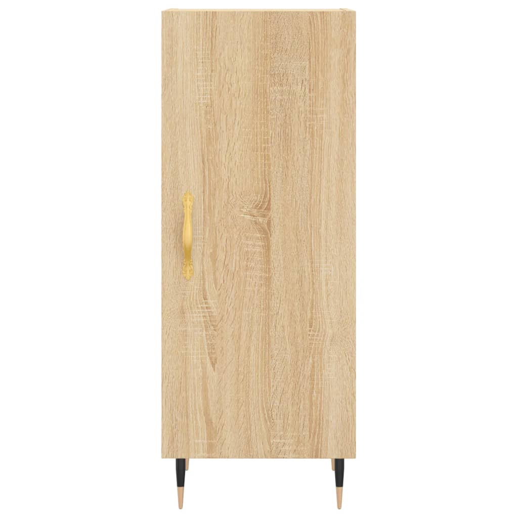 Hoge kast 34,5x34x180 cm bewerkt hout sonoma eikenkleurig is nu te koop bij PeponiXL, paradijselijk wonen!